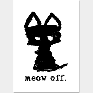 Meowfistofele the black cat – Meow off Posters and Art